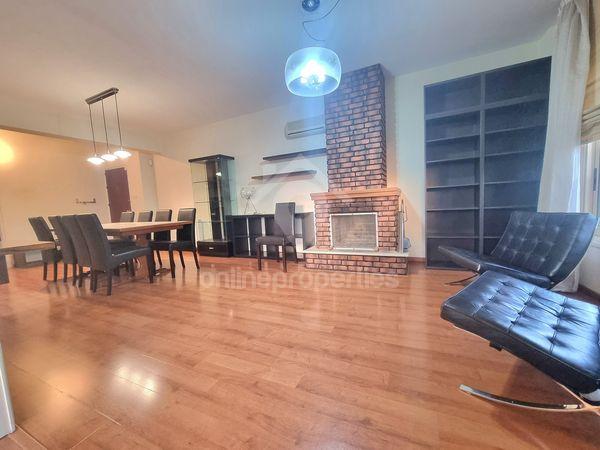 3 bed 140 sq.m top floor apartment with laminate parquet floor nicely furnished with fire place