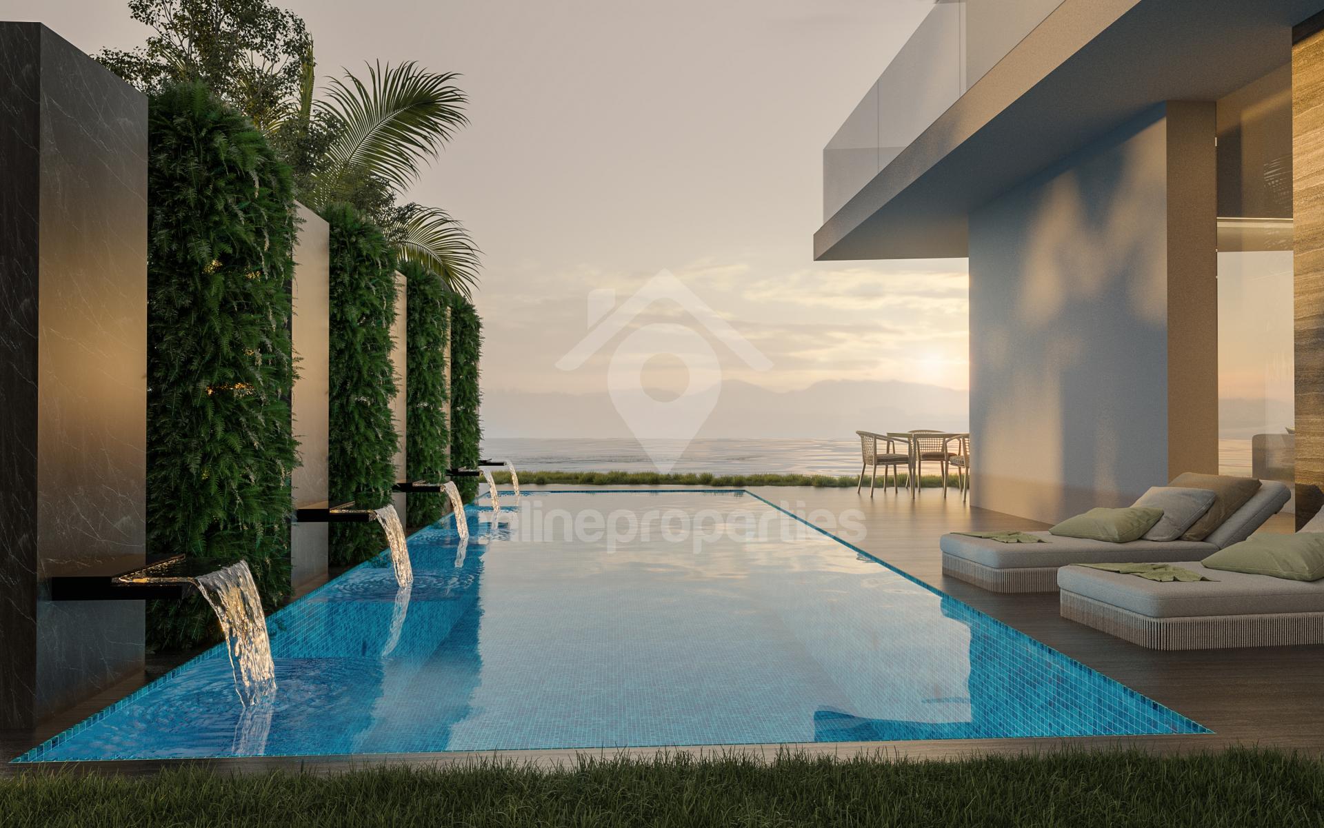A  sea front villa with private pool