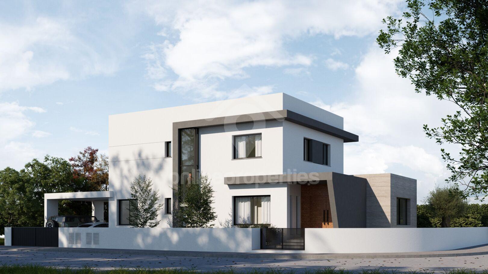 Contemporary detached house in a corner plot