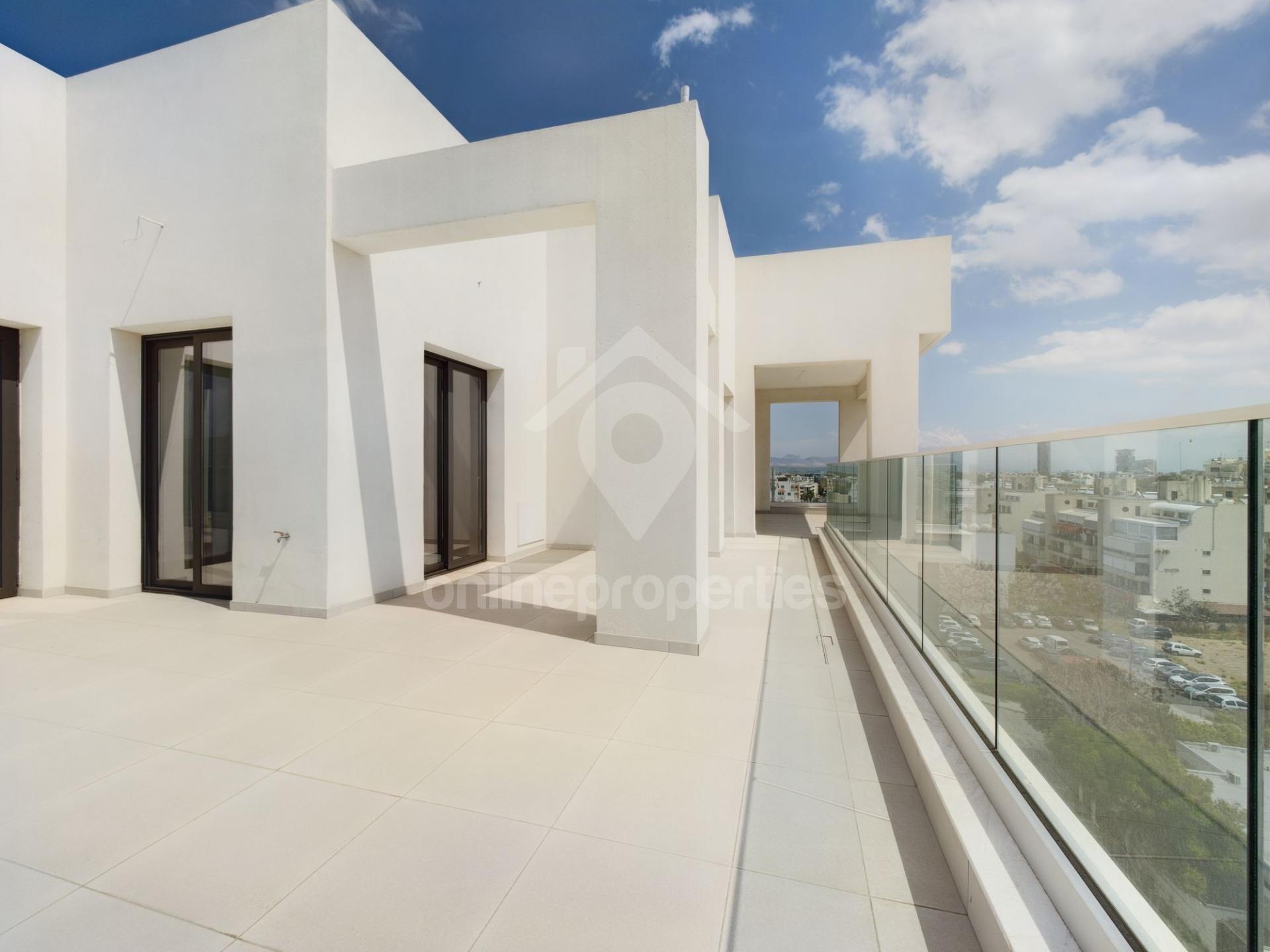 Contemporary top floor two bedrooms city apartment, amazing outdoor space  
